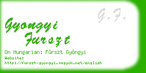 gyongyi furszt business card